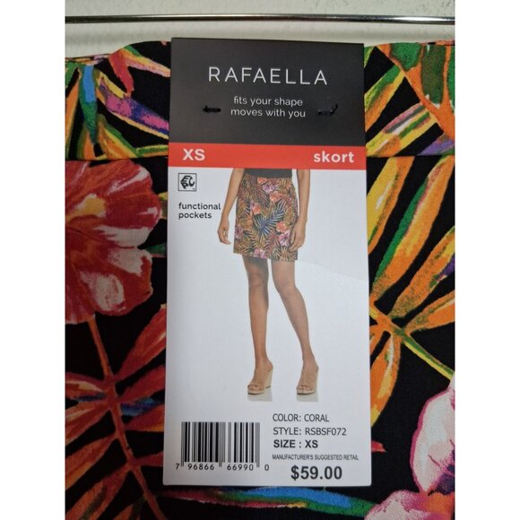 NWT Rafaella Skorts Skirt Tropical Summer Vacation Business Casual Size XS - Picture 1 of 6